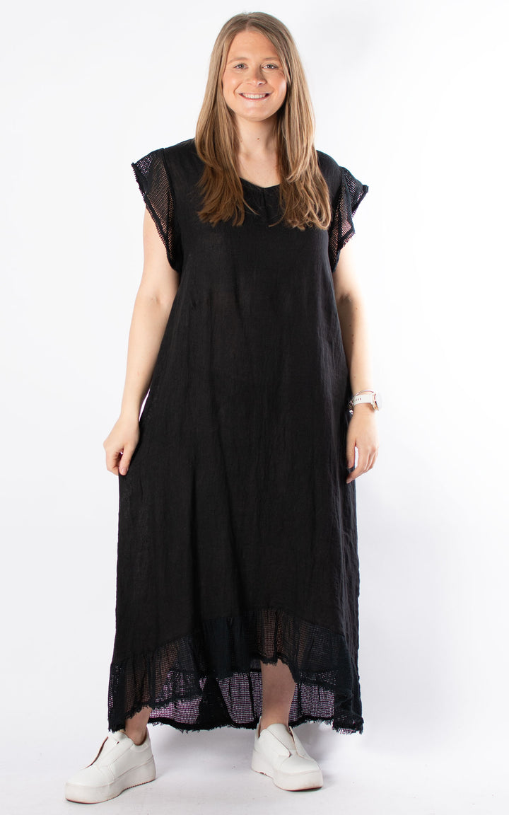 Violet Linen Dress | Black