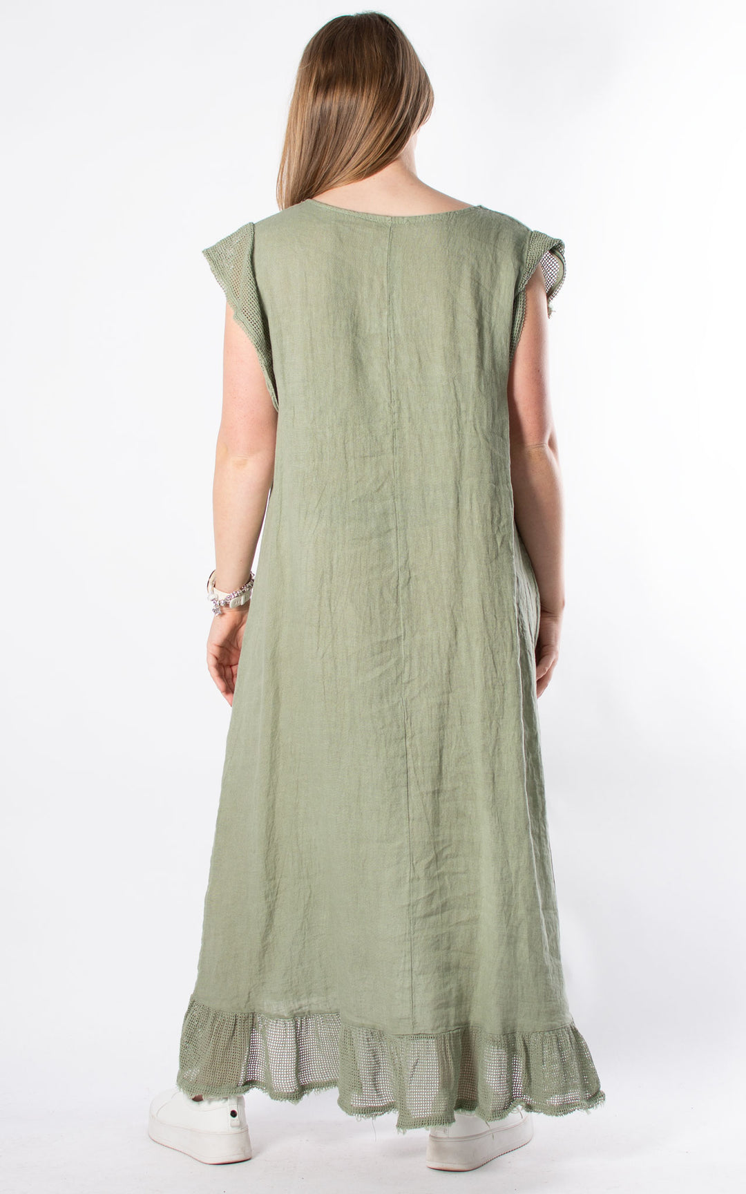 Violet Linen Dress | Khaki