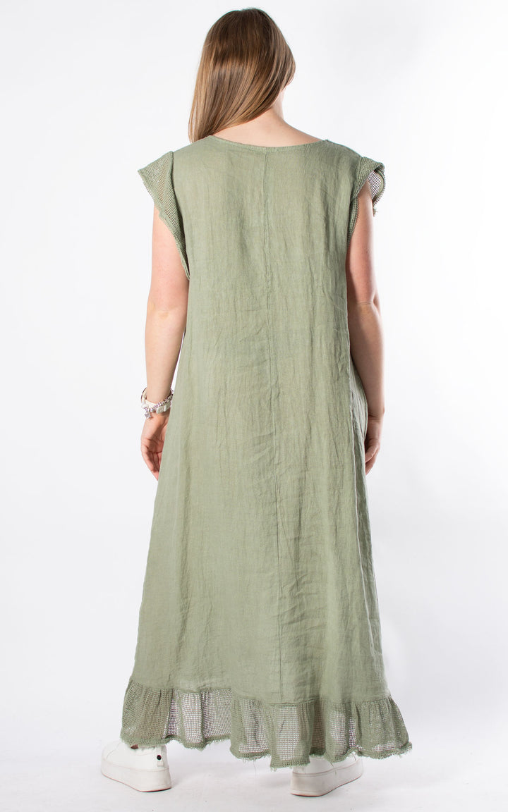 Violet Linen Dress | Khaki