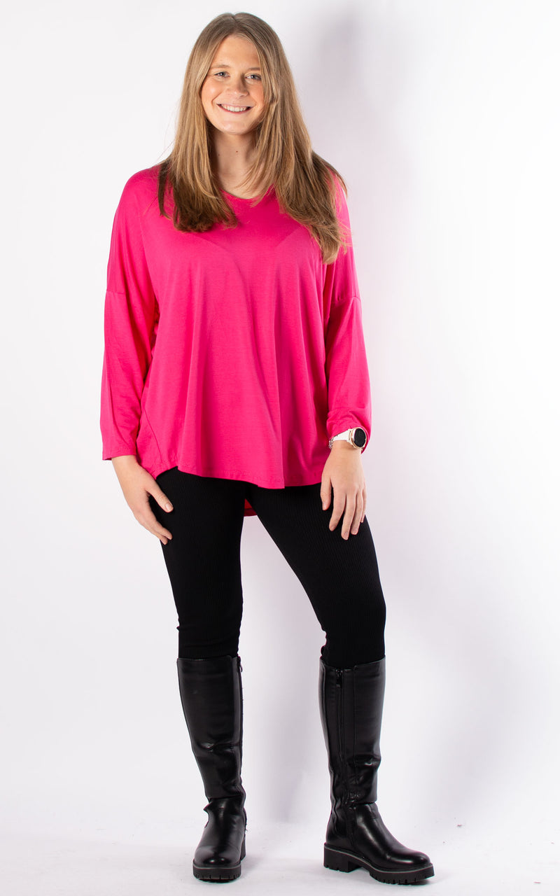 Viv Long Sleeve | Hot Pink