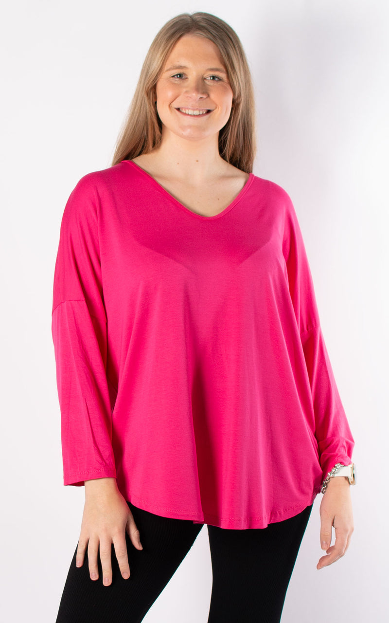 Viv Long Sleeve | Hot Pink