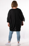 Whoopi Bow Sleeve Top | Black