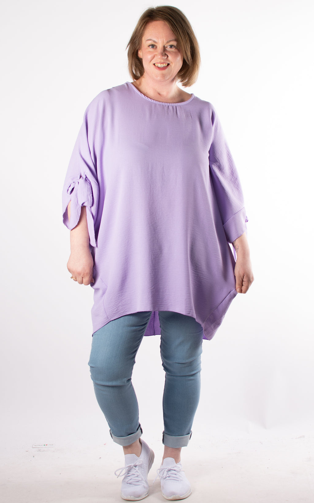 Whoopi Bow Sleeve Top | Lilac