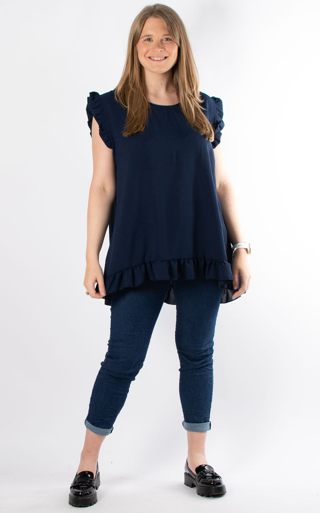 Whoopi Button Back | Navy