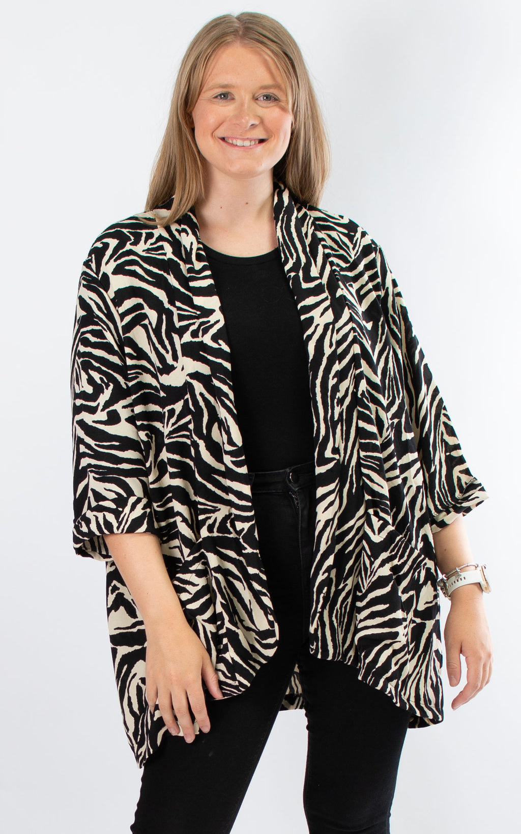 Whoopi Jacket | Animal Print | Zebra | Beige