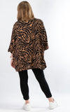 Whoopi Jacket | Animal Print | Zebra | Tan