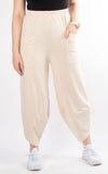 Wide Leg Pocket Joggers | Beige