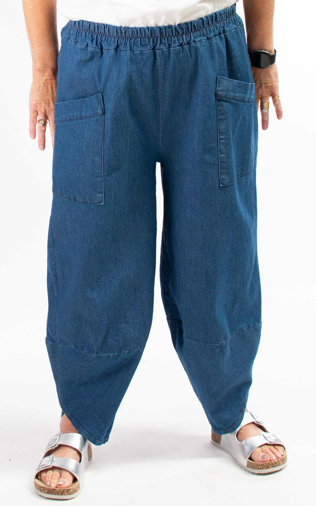 Wide Leg Pocket Trouser | Denim