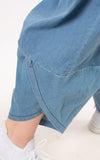 Wide Leg Pocket Trouser | Washed Denim