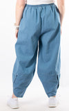 Wide Leg Pocket Trouser | Washed Denim