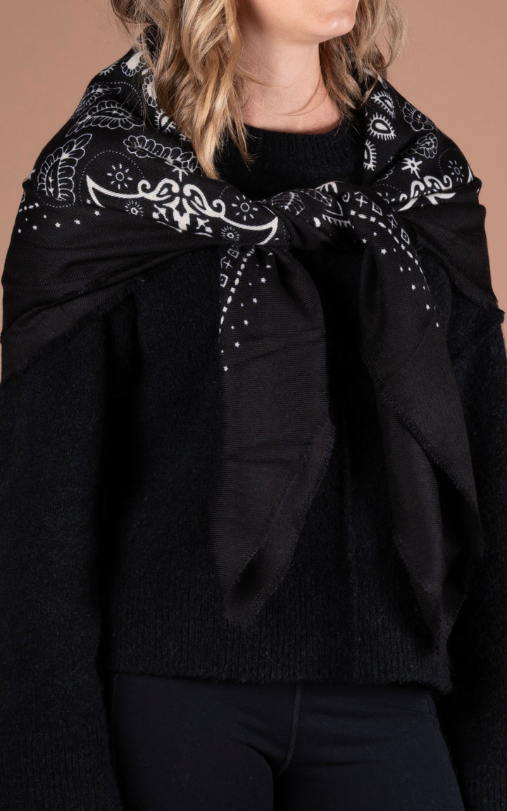 Winter Scarf | Bandana | Black