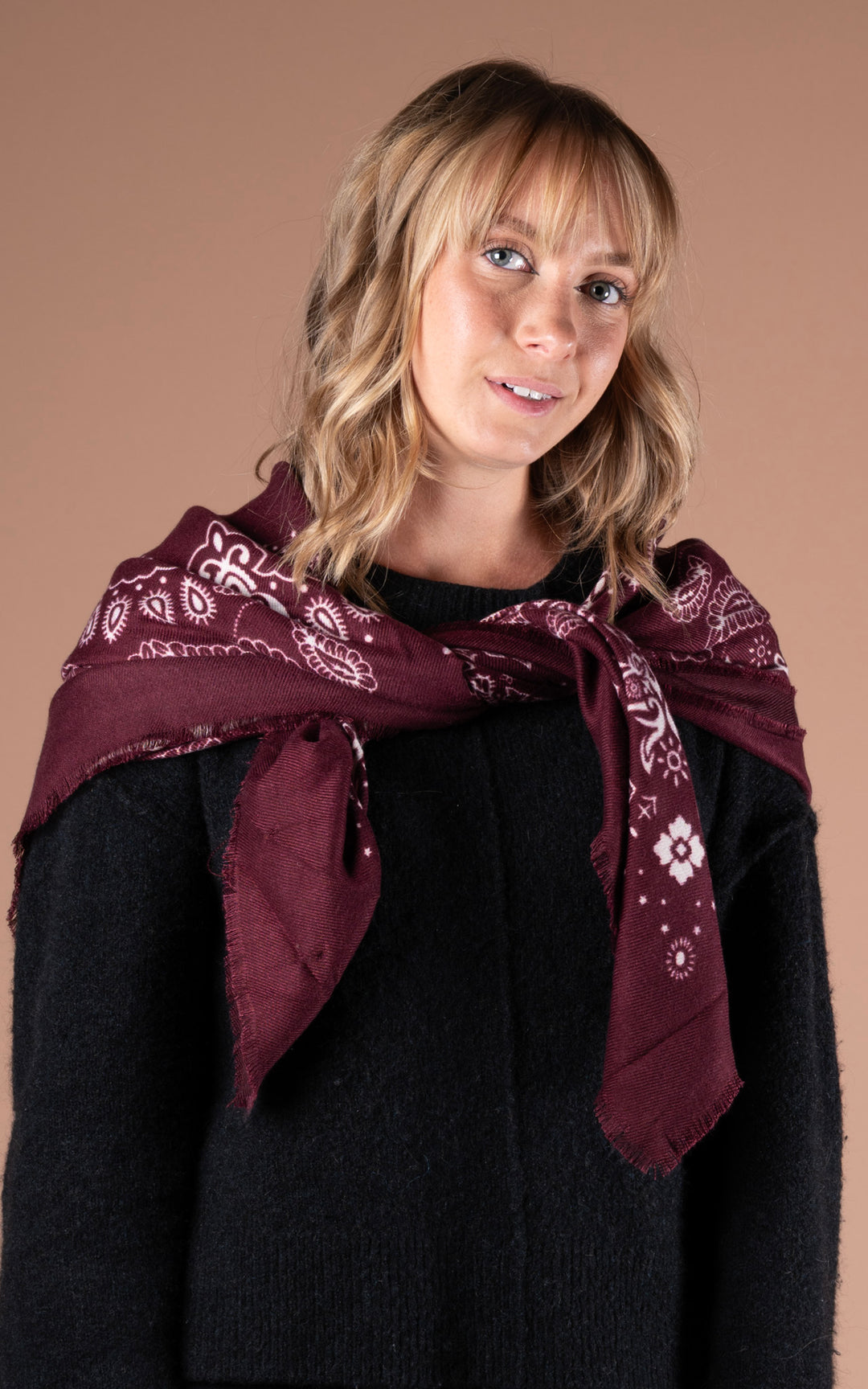 Winter Scarf | Bandana | Burgundy