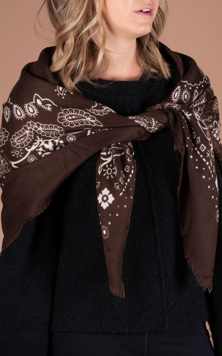 Winter Scarf | Bandana | Chocolate