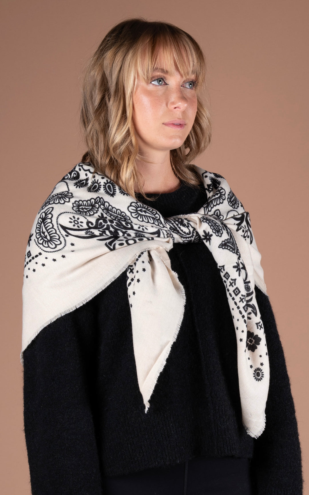 Winter Scarf | Bandana | Cream
