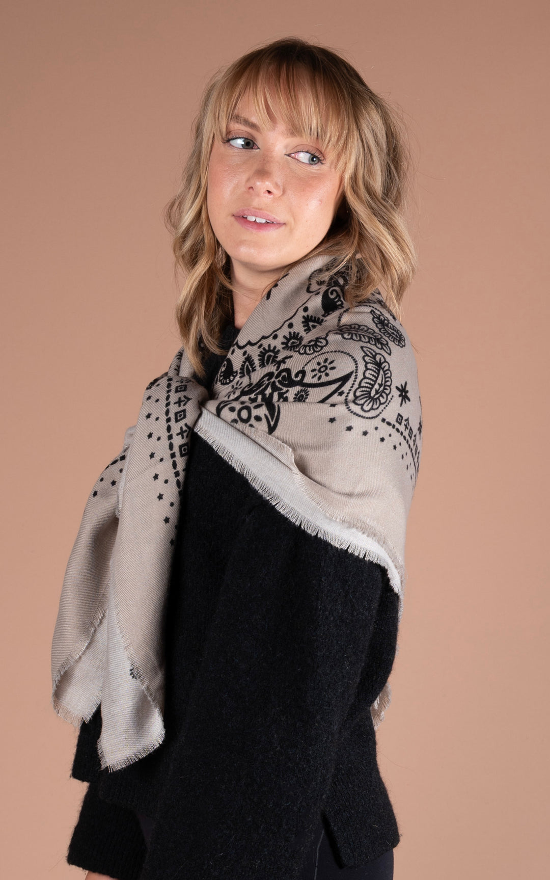 Winter Scarf | Bandana | Taupe