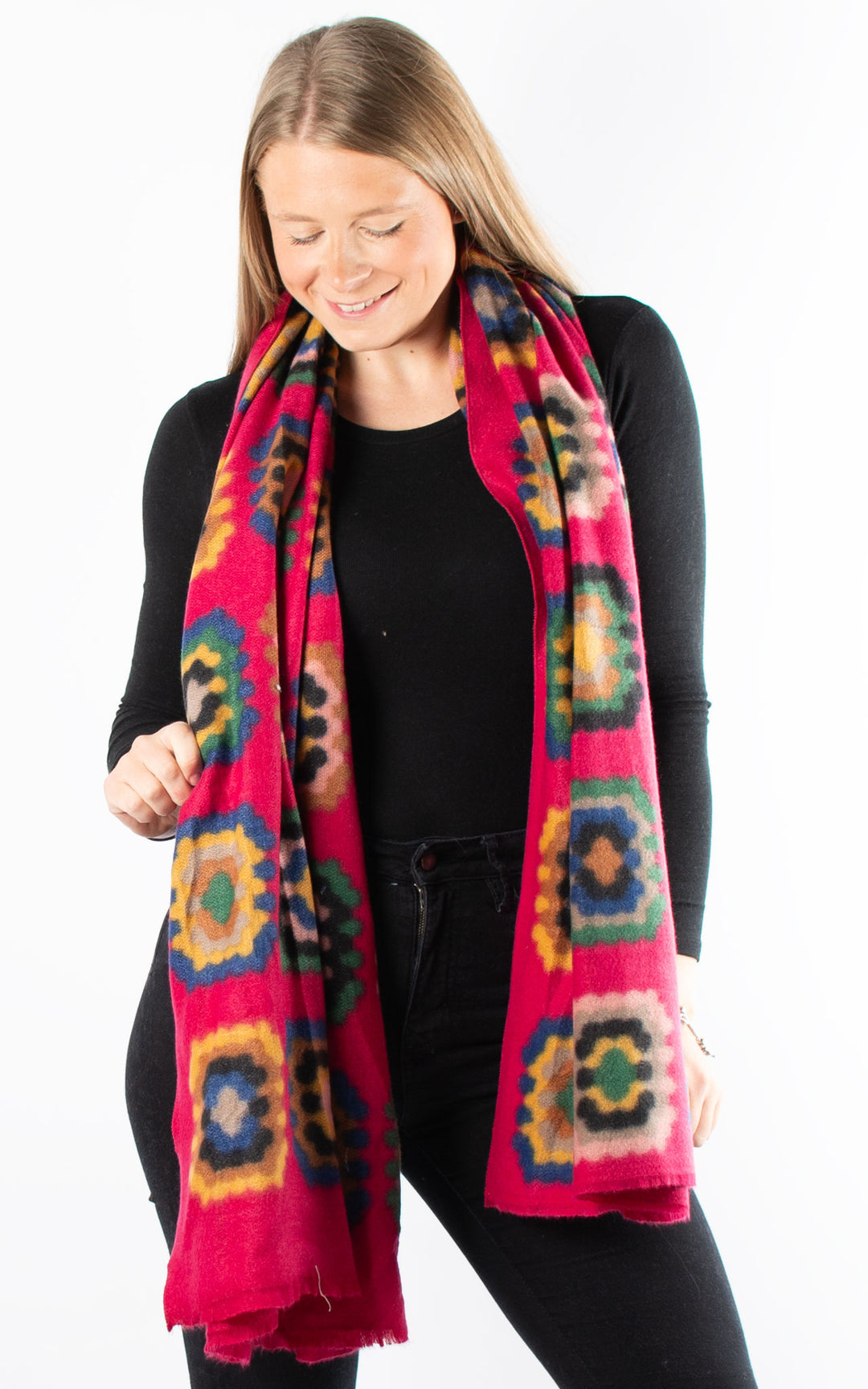 Winter Scarf | Crochet | Pink