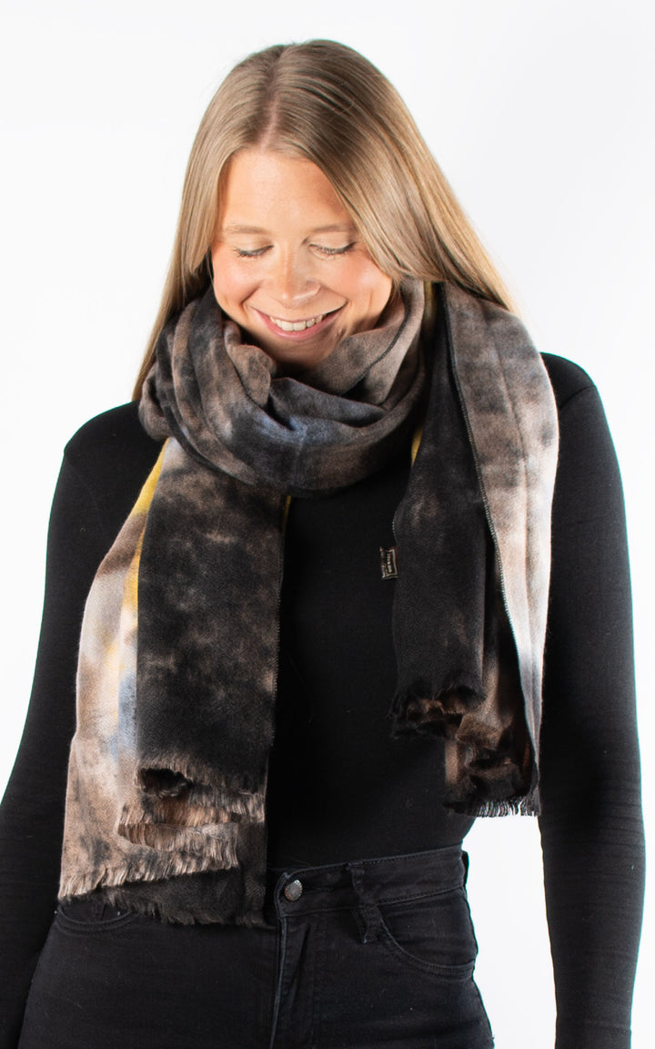 Winter Scarf | Marble | Black