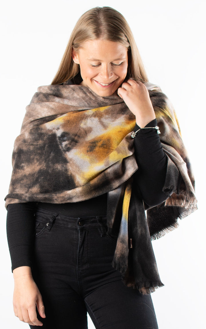 Winter Scarf | Marble | Black