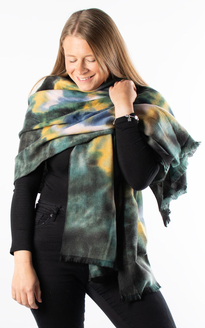 Winter Scarf | Marble | Green