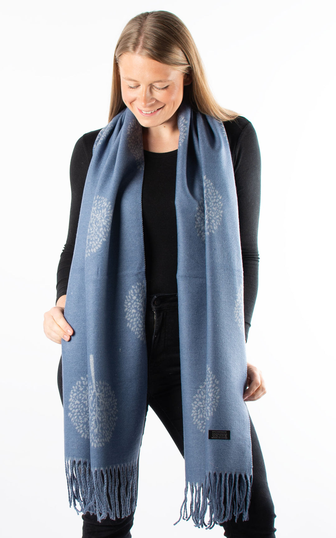 Winter Scarf | Tree of Life | Denim