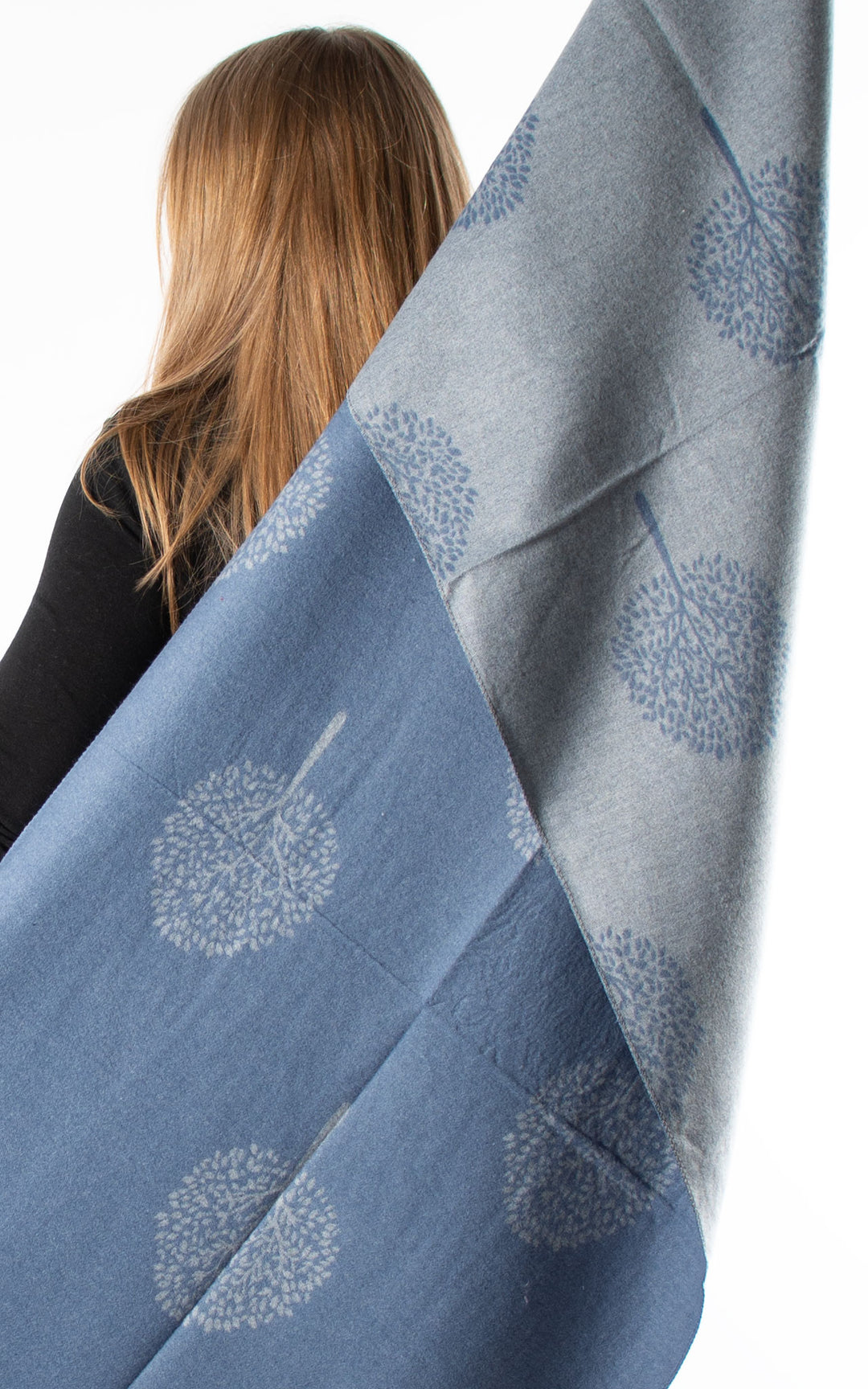 Winter Scarf | Tree of Life | Denim