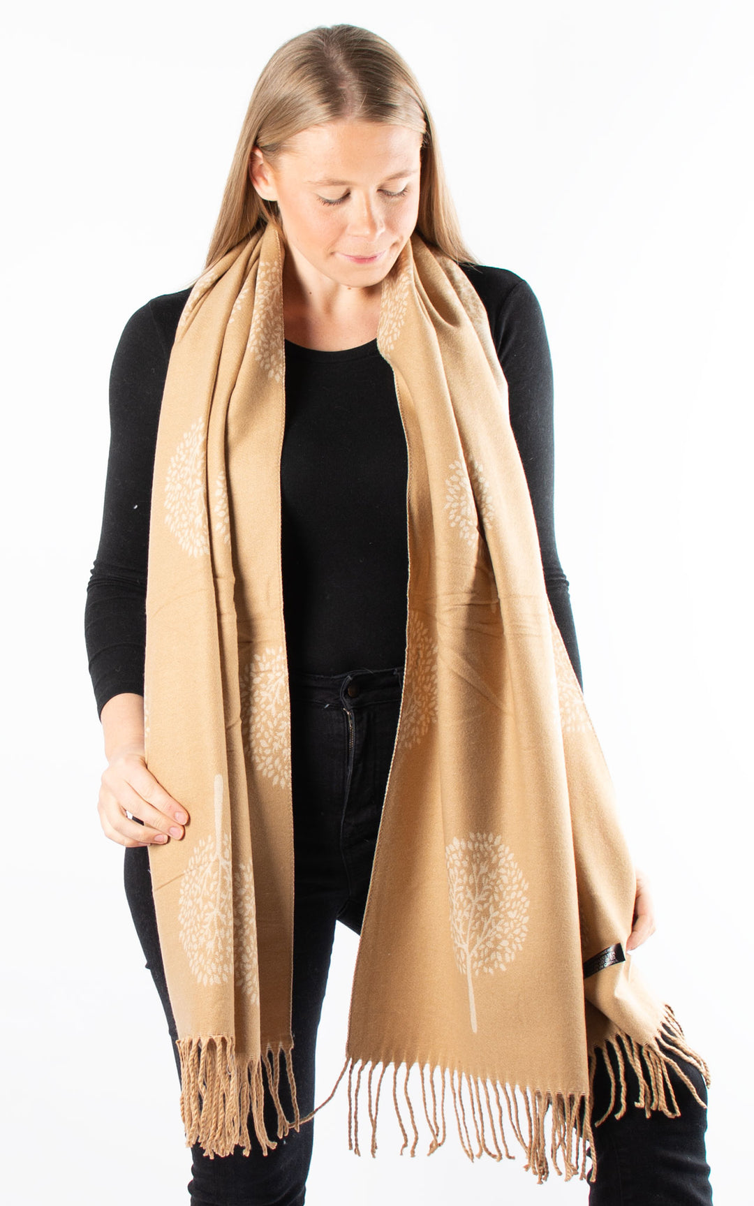 Winter Scarf | Tree of Life | Mustard