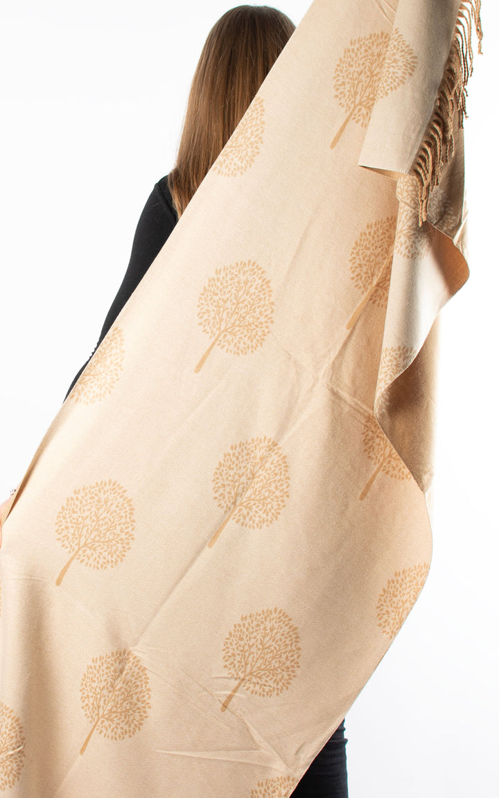 Winter Scarf | Tree of Life | Mustard