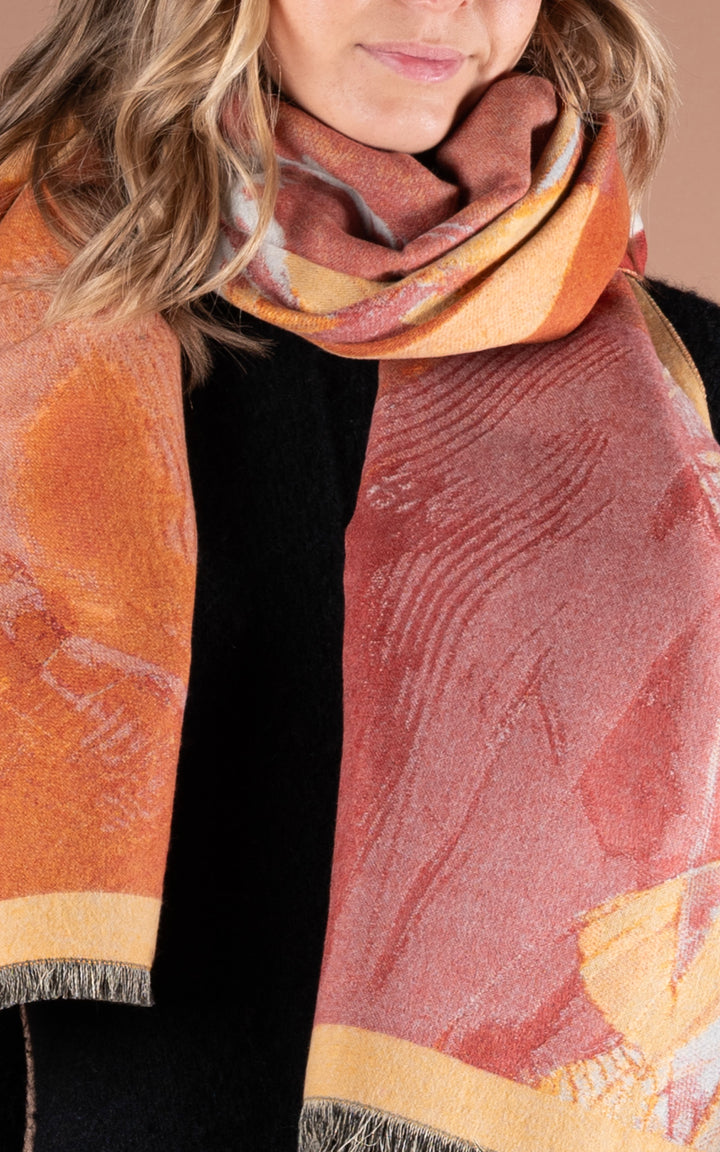 Winter Scarf | Waves | Red