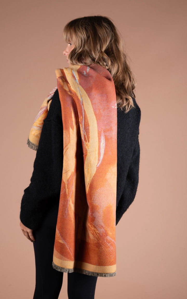 Winter Scarf | Waves | Red