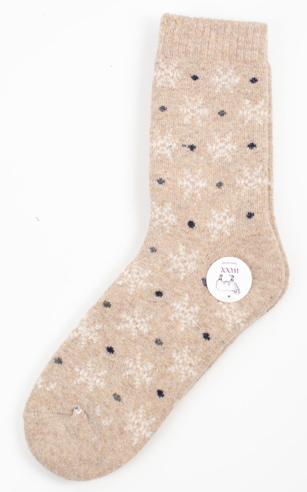 Winter Socks | Snowflakes | Beige