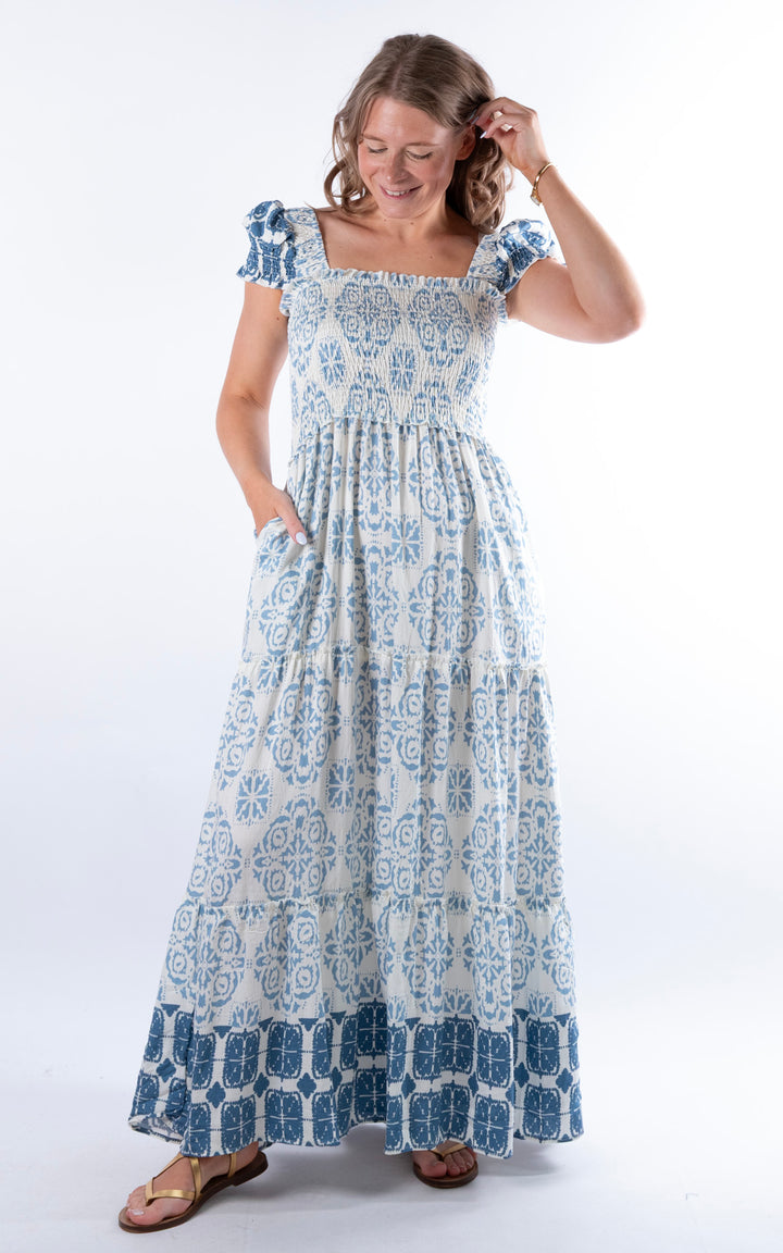 Wisteria Bardot Dress | Blue