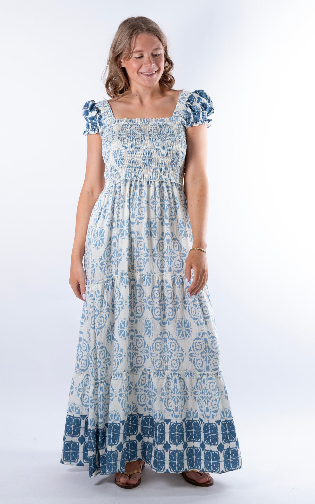 Wisteria Bardot Dress | Blue