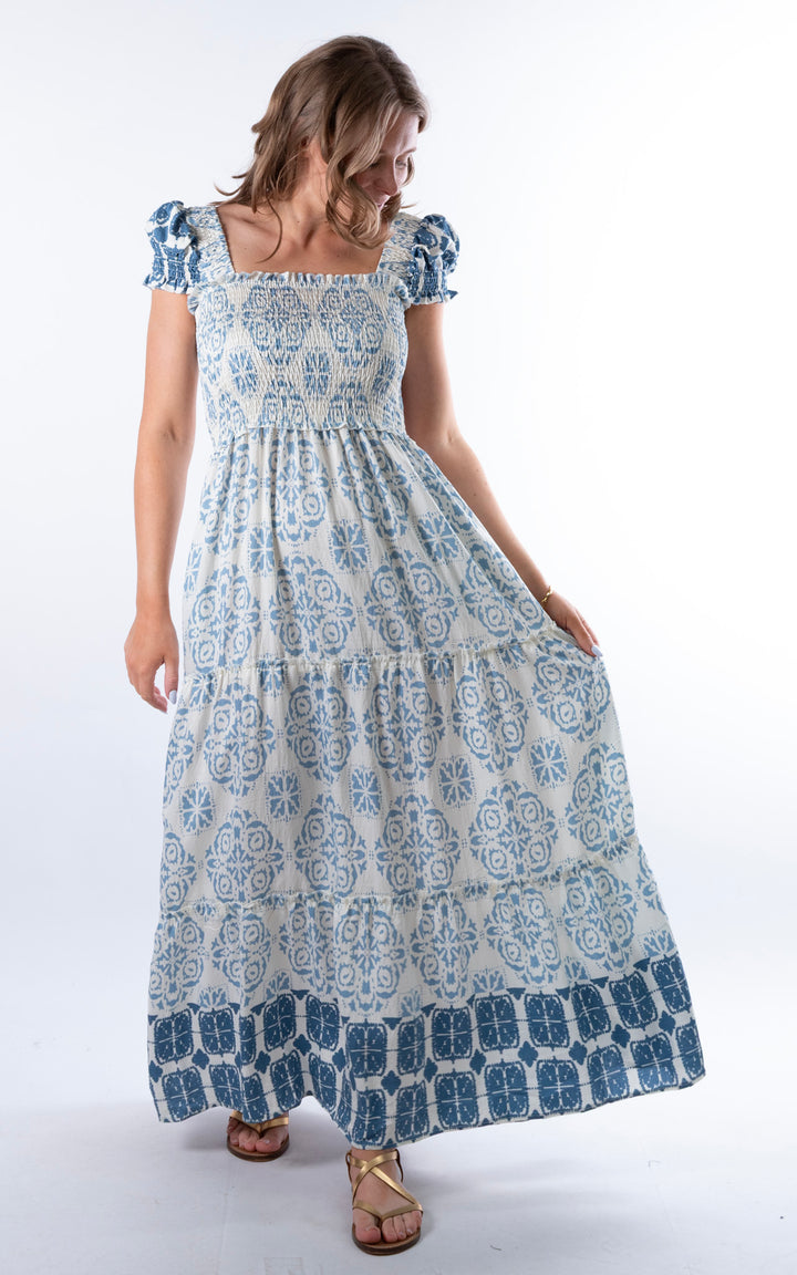 Wisteria Bardot Dress | Blue