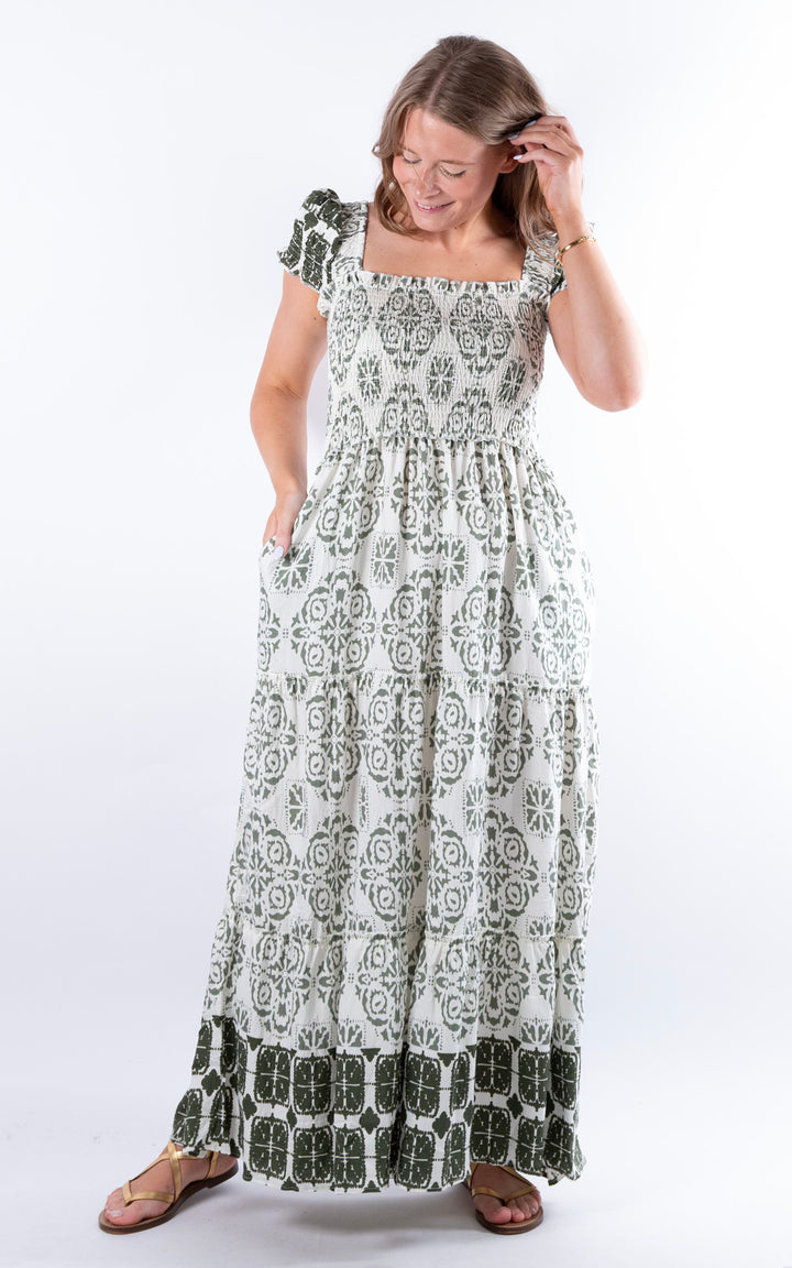 Wisteria Bardot Dress | Green