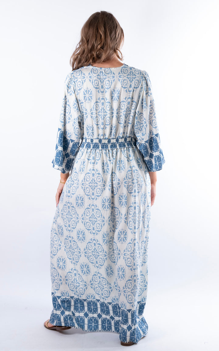 Wisteria V-Neck Dress | Blue