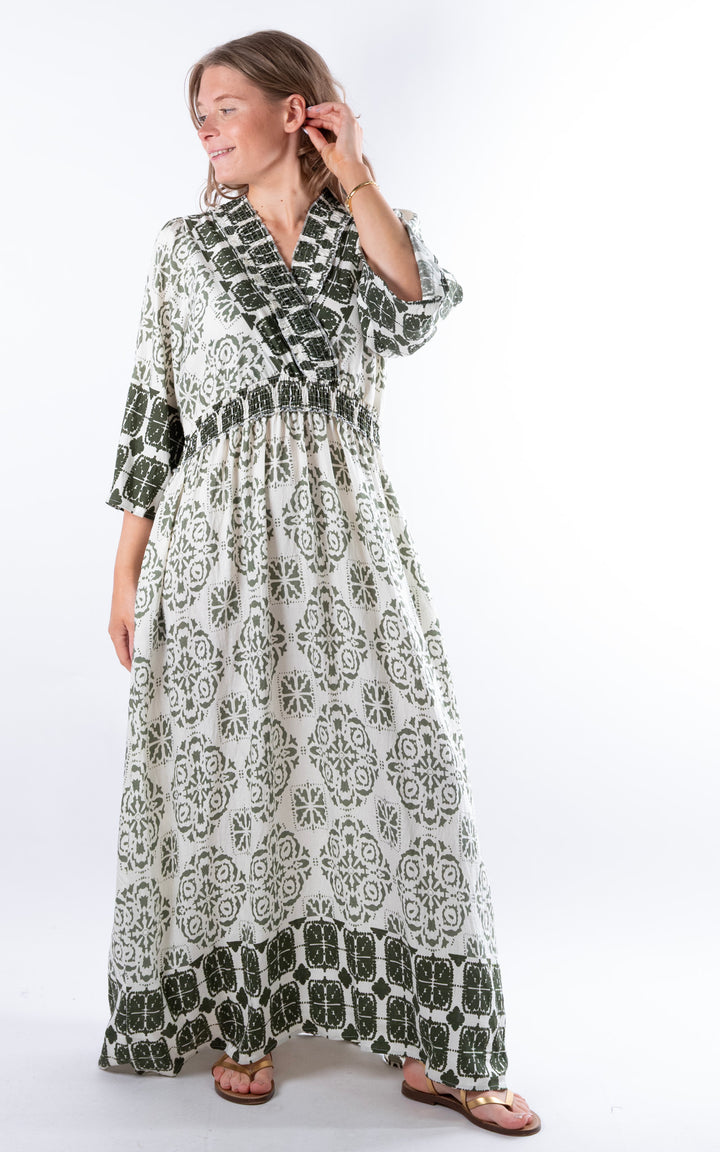 Wisteria V-Neck Dress | Green