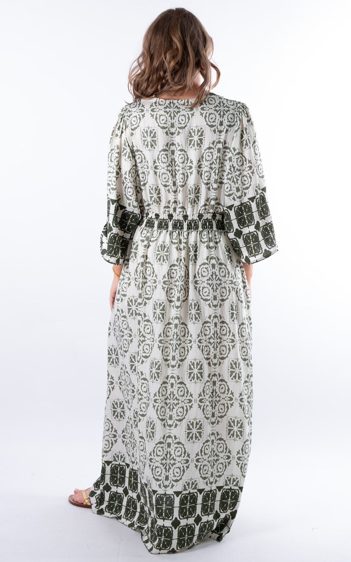 Wisteria V-Neck Dress | Green