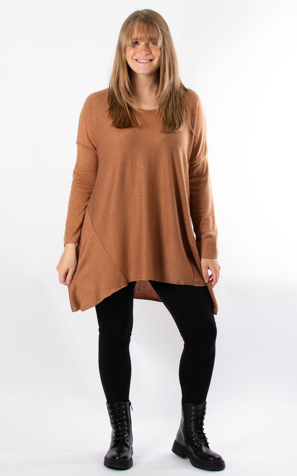 Xanthe Soft Knit Top | Camel