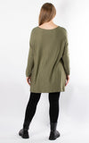 Xanthe Soft Knit Top | Khaki