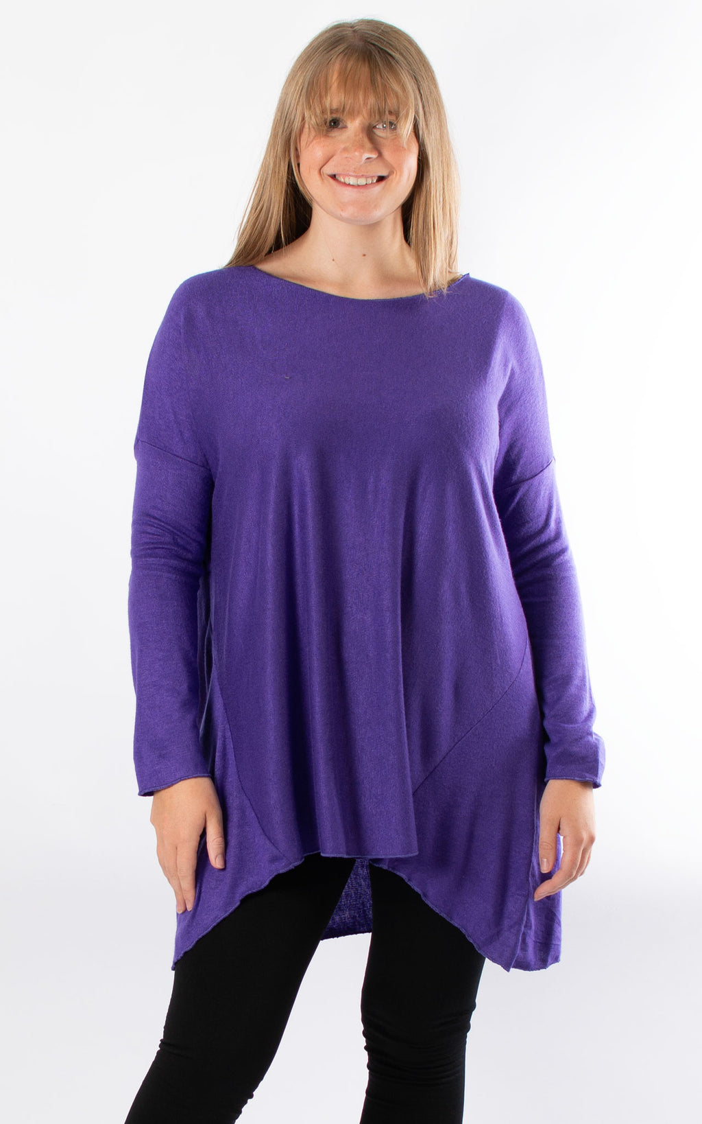 Xanthe Soft Knit Top | Purple