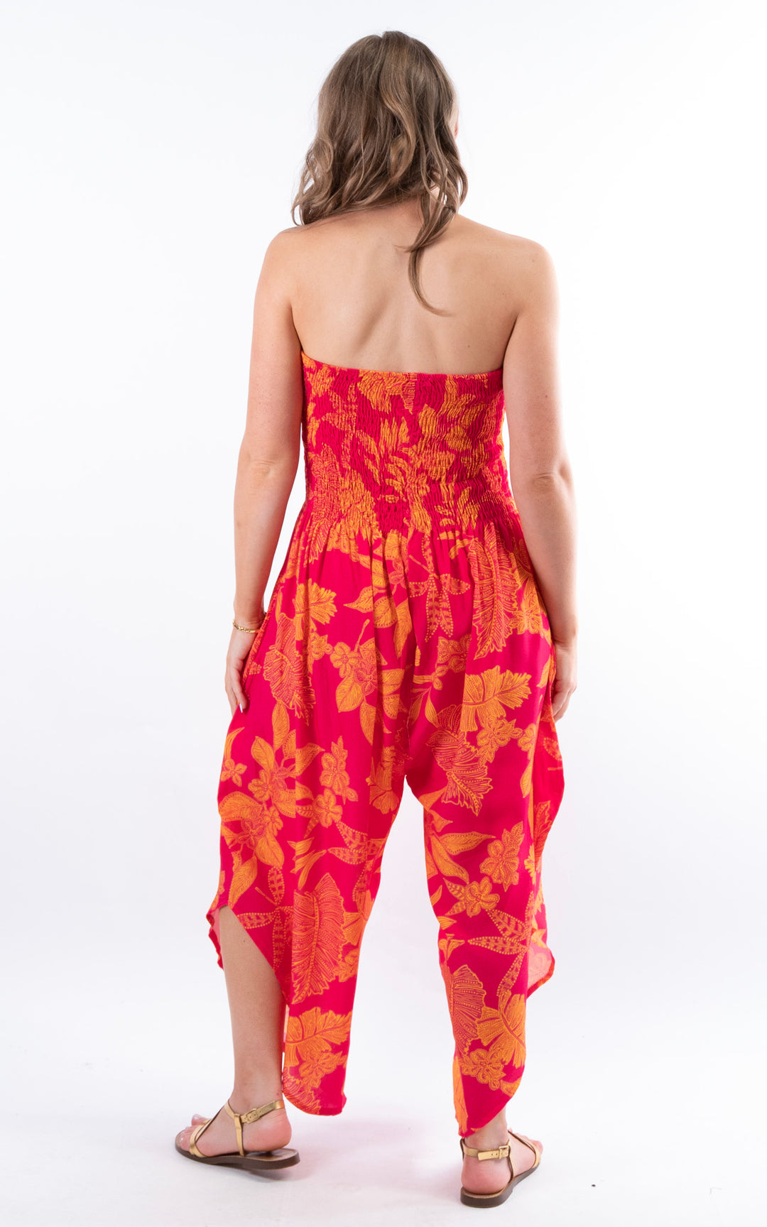 Yolanda Floral Jumpsuit | Hot Pink