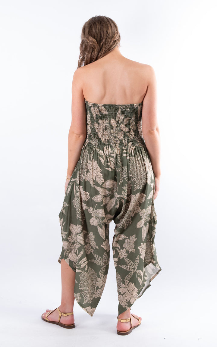 Yolanda Floral Jumpsuit | Khaki
