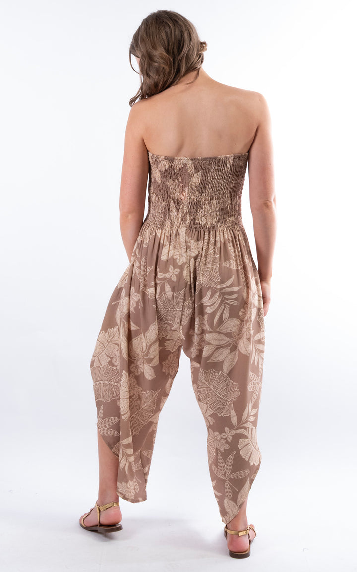Yolanda Floral Jumpsuit | Mocha