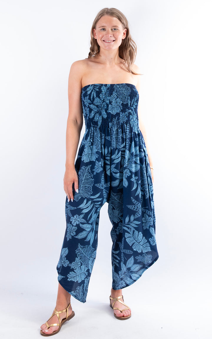 Yolanda Floral Jumpsuit | Navy