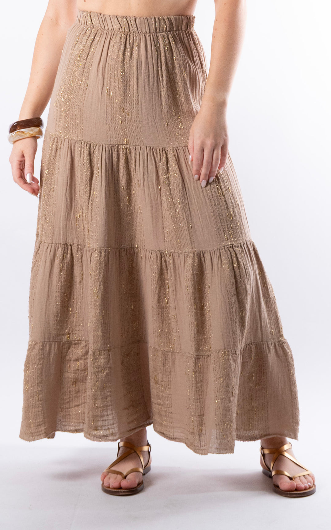 Zadie Gold Line Skirt | Mocha