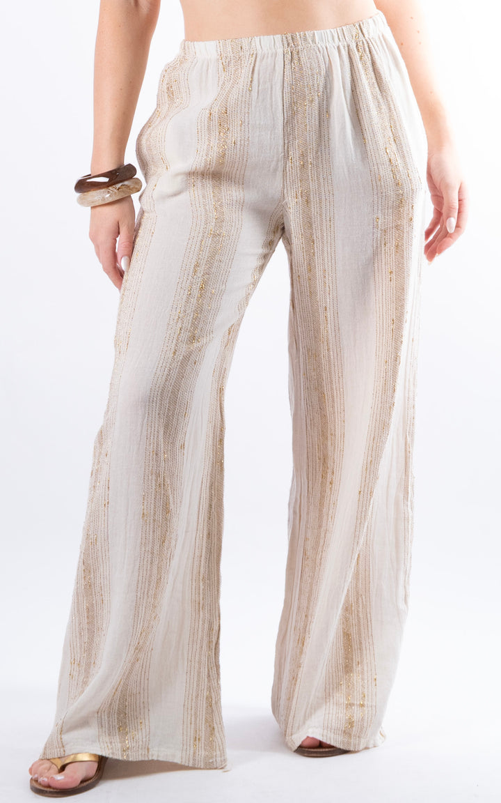 Zadie Gold Line Trousers | Beige