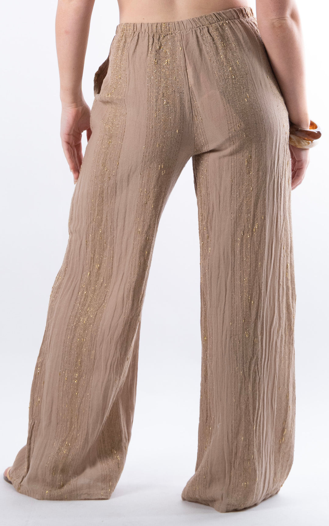 Zadie Gold Line Trousers | Mocha