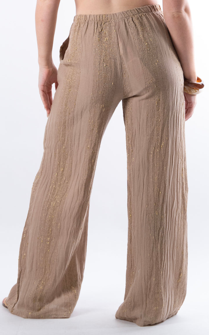 Zadie Gold Line Trousers | Mocha