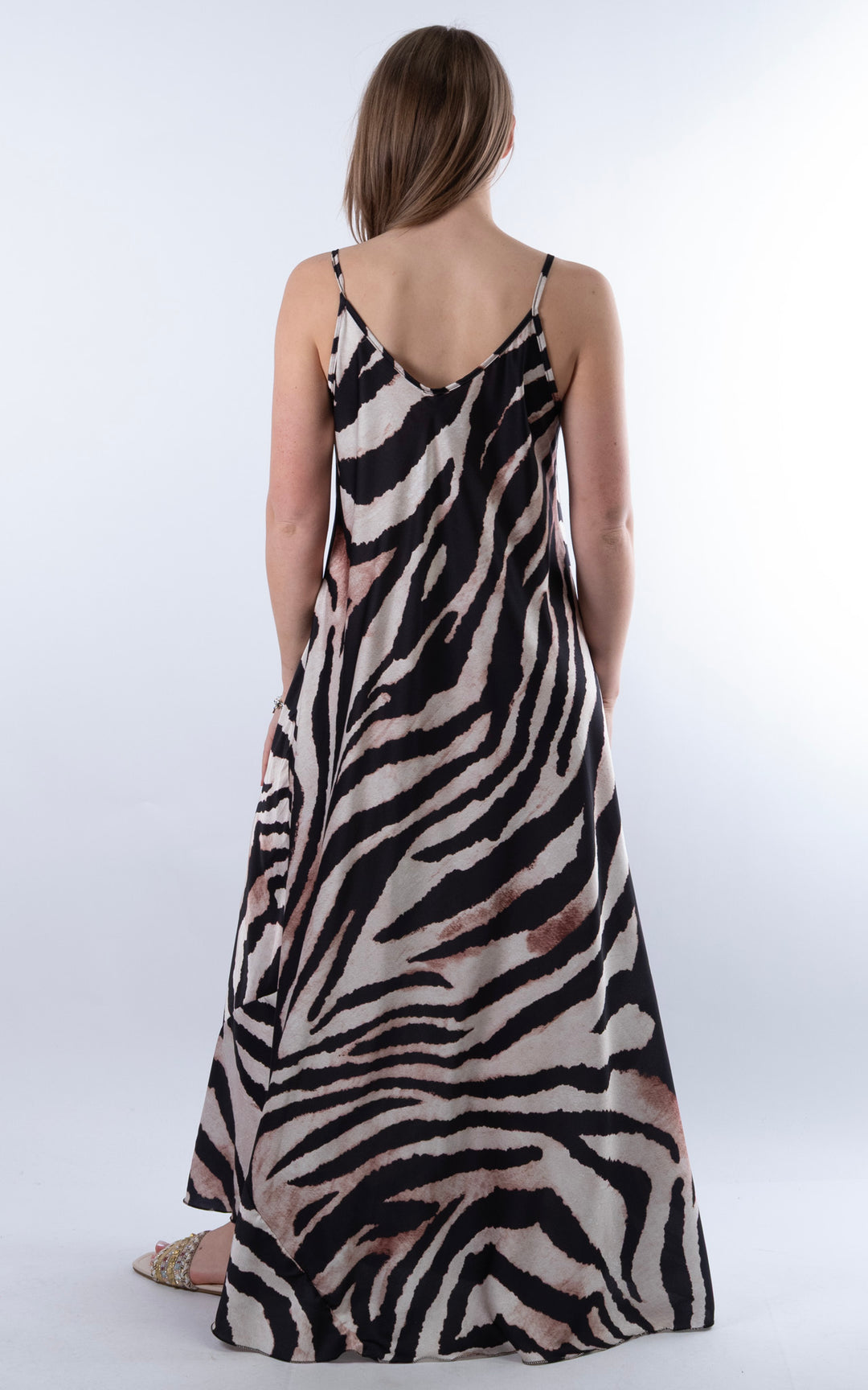 Zebra Maxi Dress  | Black