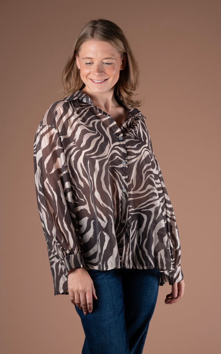 Zebra Shirt | Chocolate
